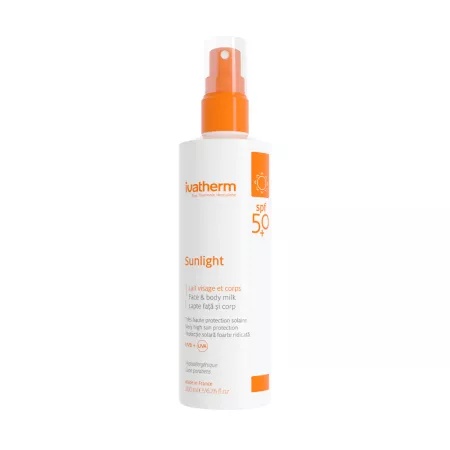 Lapte cu protectie solara pentru fata si corp SPF 50+ Sunlight, 200ml, Ivatherm