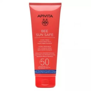 Lapte cu protectie solara SPF50 pentru corp si ten Bee Sun Safe, 200ml, Apivita