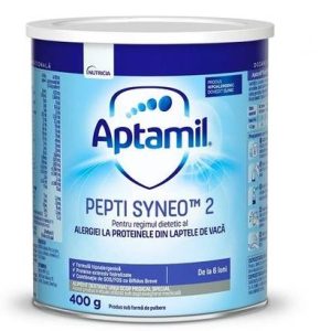Lapte praf 6-12 luni Pepti Syneo 2, 400g, Aptamil