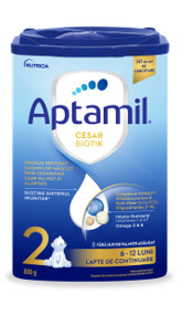 Lapte Praf CesarBiotik 2, 6-12 luni, 800g, Aptamil