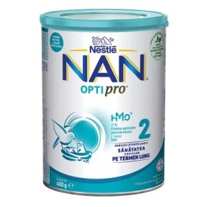 Lapte praf Nan 2 Optipro HMO +6luni, 400g, Nestle