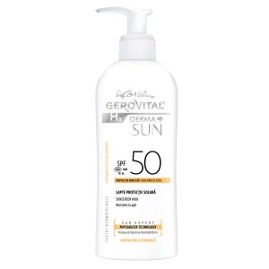 Lapte protectie solara SPF50 H3 Derma+ Sun Expert, 150 ml, Gerovital