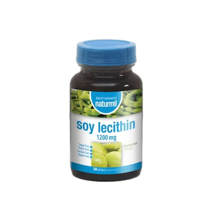 Lecitina din Soia 1200mg, 30 capsule, Naturmil