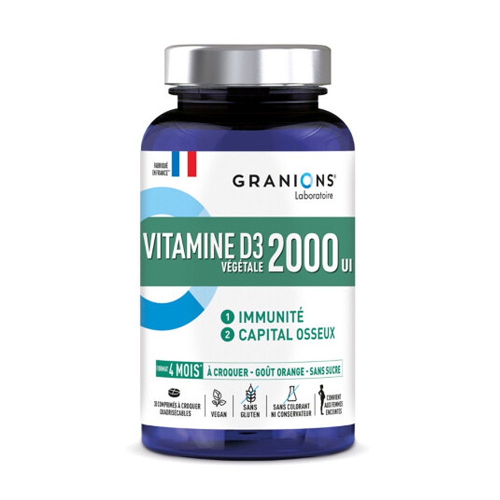 LGN Vitamine D3 2000 UI masticabila, 30 comprimate – Granions
