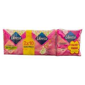 LIBRESSE Absorbante Ultra Natural Aloe Vera 20buc + Absorbante Ultra Normal, 10buc, oferta speciala