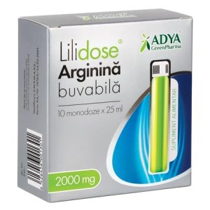 Lilidose Arginina Buvabila 2000mg, 10 monodoze, 25ml, Adya Green Pharma