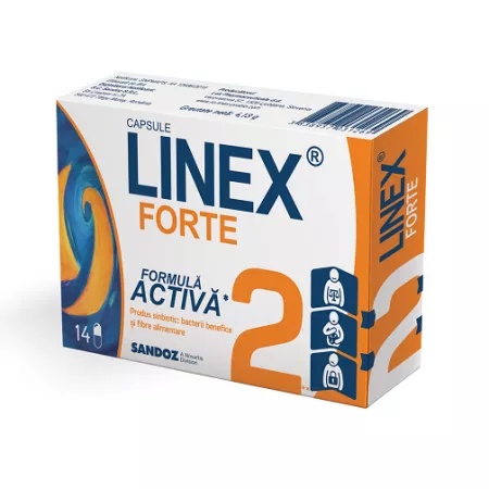 Linex Forte 14 capsule, Sandoz – Probiotice pentru adulti si copii peste 12 ani