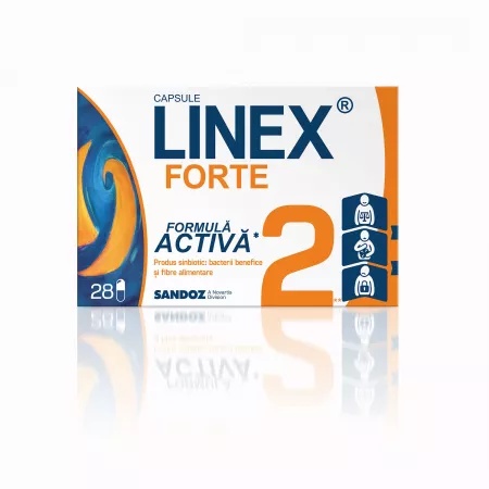 Linex Forte 28 capsule, Sandoz – Probiotice pentru adulti si copii peste 12 ani