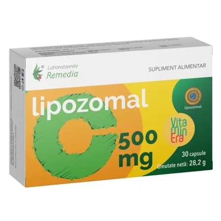 Lipozomal C, 500 mg, 30 capsule – Laboratoarele Remedia