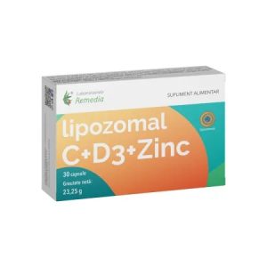 Lipozomal C+D3+Zinc, 30cps, Remedia
