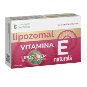 Lipozomal Vitamina E 12mg, 30 capsule, Remedia