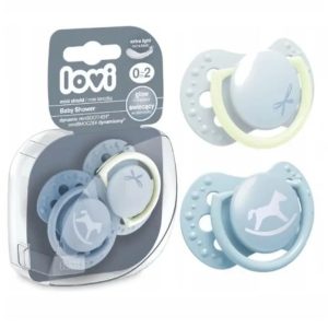 LOVI Suzeta silicon dynamic 0-2 luni baby shower baiat, 2buc 22/900