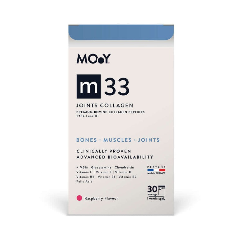 m33 Colagen Bovin Articulatii – Aroma Zmeura, 390 g