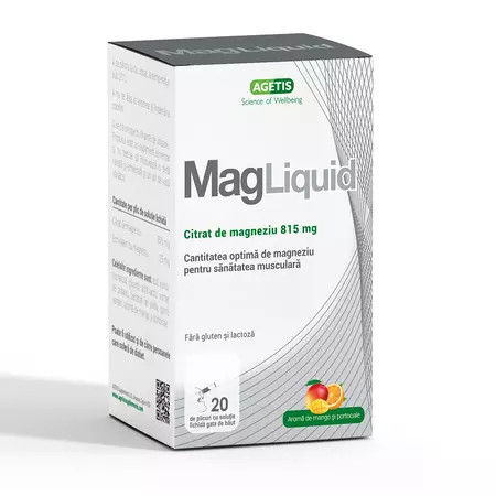 MagLiquid Solutie, 815 mg, 20 plicuri, Agetis