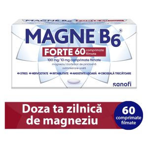 Magne B6 Forte 100 mg/10 mg, 60 comprimate filmate, Opella Healthcare (Sanofi)