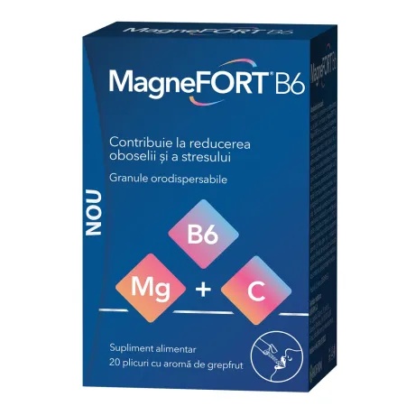 Magnefort B6, 20 plicuri, Biofarm