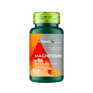 Magnesium + B6, 30 comprimate, Adams