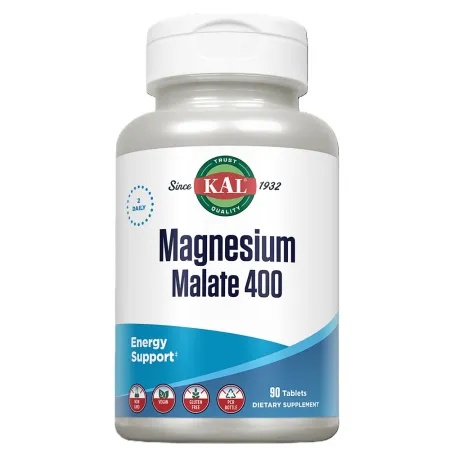 Magnesium Malate, 400 mg, 90 tablete, KAL, Secom