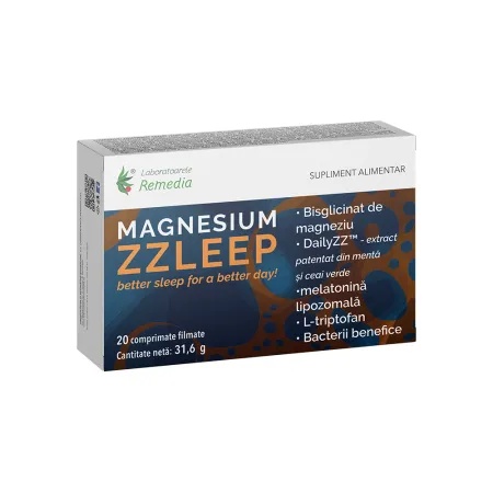 Magnesium Zzleep, 20 comprimate filmate – Remedia