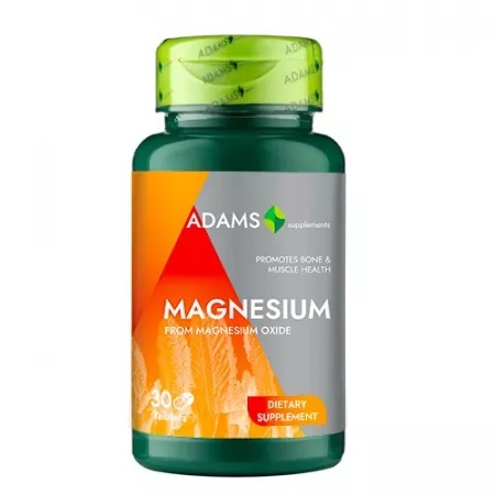 Magneziu 375 mg, 30 tablete, Adams Vision