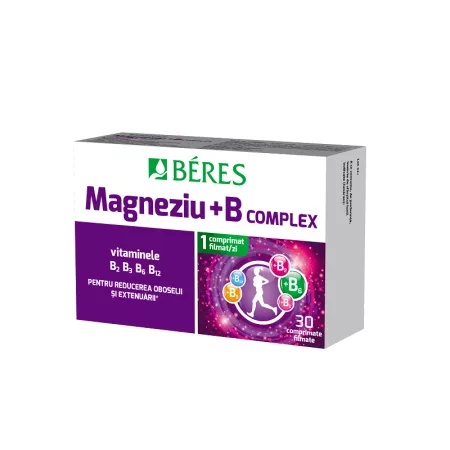 Magneziu + B Complex, 30 comprimate filmate, Beres