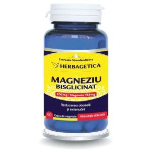 Magneziu bisglicinat, 60cps, Herbagetica