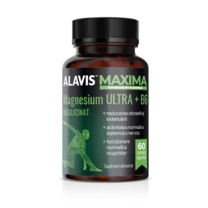 Magneziu bisglicinat Ultra+B6, 60cps. veg., Alavis Maxima