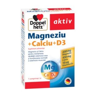 Magneziu + Calciu+ Vitamina D3, 30 comprimate, Doppelherz