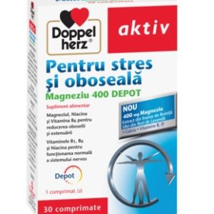 Magneziu Depot pentru Stres si Oboseala, 30 comprimate, Doppelherz