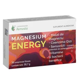 Magneziu Energy, 30 comprimate filmate, Remedia