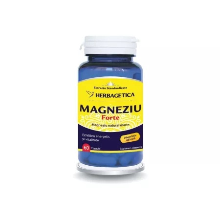 Magneziu Forte, 60 capsule, Herbagetica