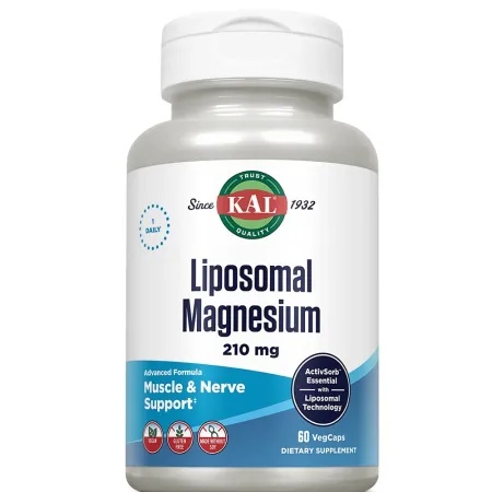 Magneziu Liposomal 210 mg, 60 capsule vegetale, KAL, Secom