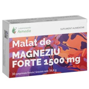 Magneziu Malat Forte 1500mg, 30cpr. film, Remedia