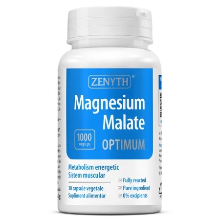 Magneziu Malat Optimum 1000 mg, 30 capsule, Zenyth
