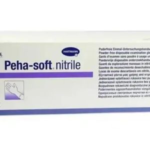 Manusi de examinare Peha-soft nitrile nepudrate albastre, XL, 90 bucati, Hartmann