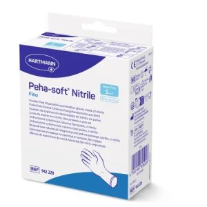 Manusi din nitril Peha-Soft Fino, marimea S (6-7), 10 bucati, Hartmann