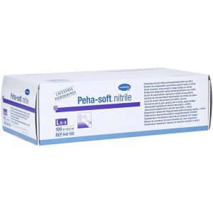 Manusi examinare Peha-soft nitrile nepudrate, L albastre, 100 bucati, Hartmann