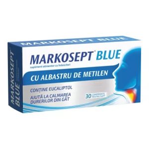 Markosept Blue, 30 comprimate de supt, Fiterman Pharma
