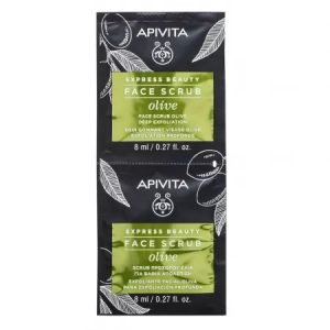 Masca de fata exfolianta cu masline Express Beauty, 8ml, 2 plicuri, APIVITA