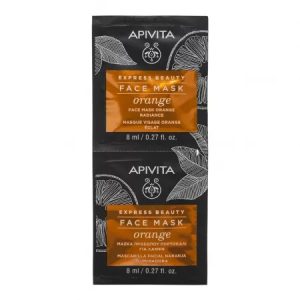 Masca de fata pentru luminozitate cu extract de portocale, 2*8 ml, Apivita
