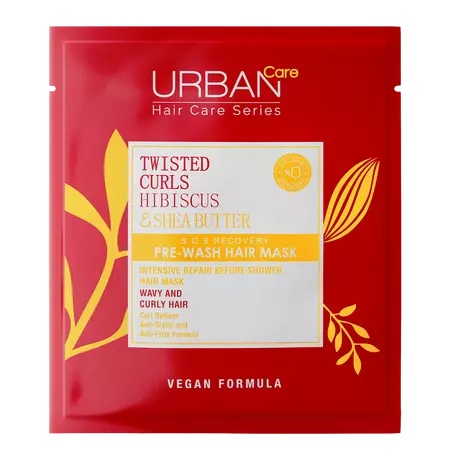 Masca pentru par cret pre-samponare cu Hibiscus si unt de Shea, 50 ml, Urban Care