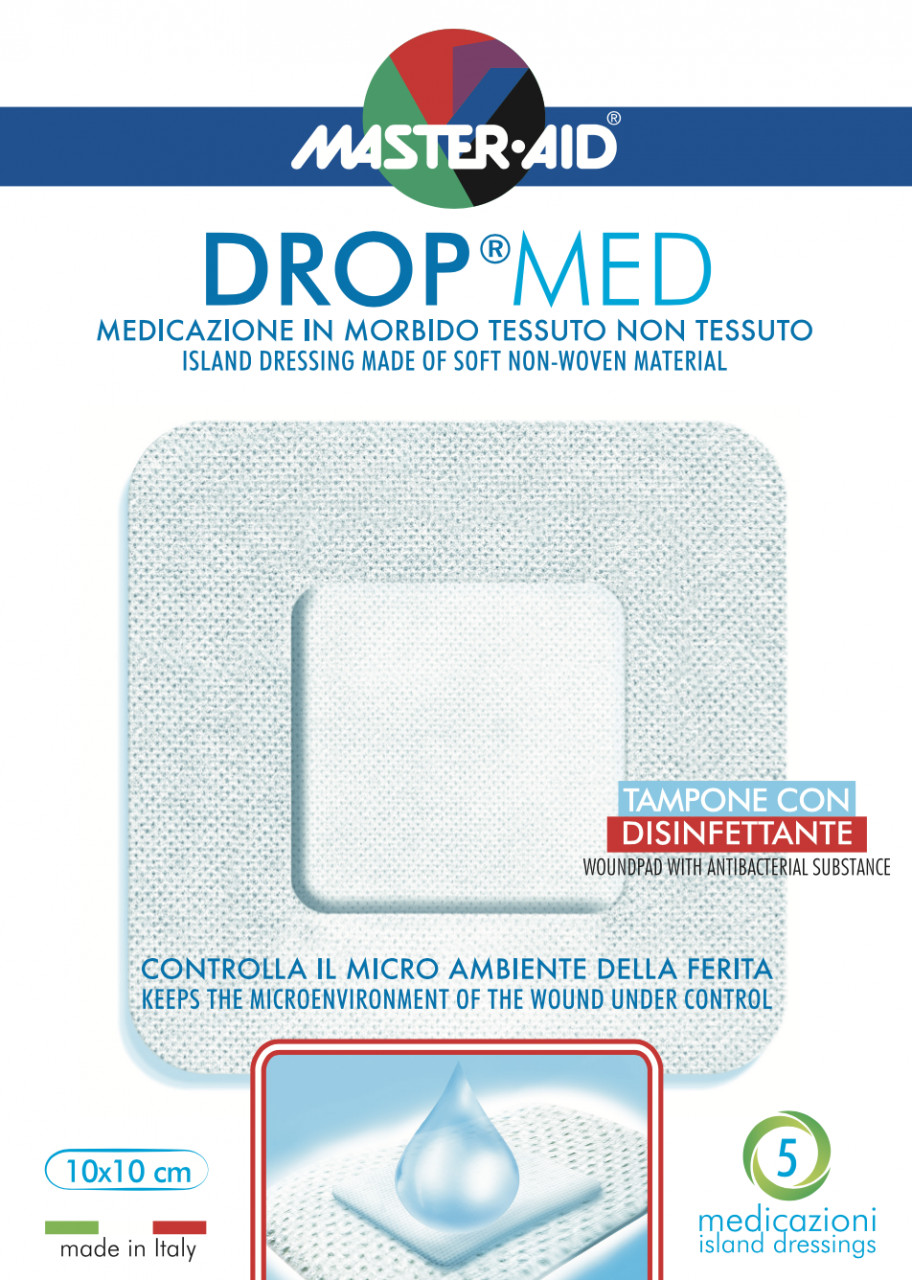 MASTER-AID Drop Med panasament postoperator 10x10cm x5buc