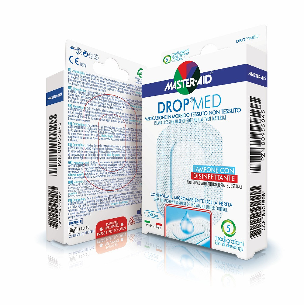MASTER-AID Drop Med pansament postoperator 7x5cm x5buc