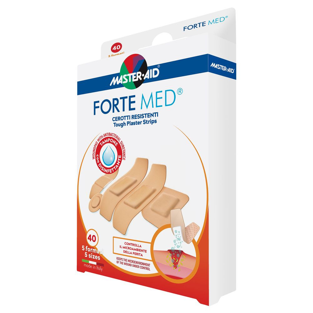 MASTER-AID Forte Med plasturi ultrarezistenti x5marimi x40bc
