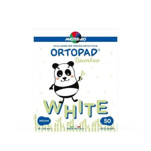MASTER-AID Ocluzor copii ORTOPAD Alb Mediu 76x54mm x50 buc