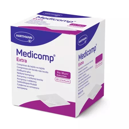Medicomp Extra comprese sterile 5x5 cm, 25 buc – Hartmann