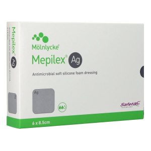 Mepilex Ag pansament 6 x 8,5 cm, 1 bucată, Molnlycke