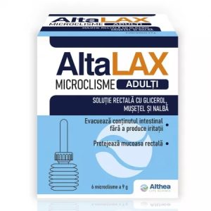 Microclisme pentru adulti AltaLAX, 6 bucati, Althea