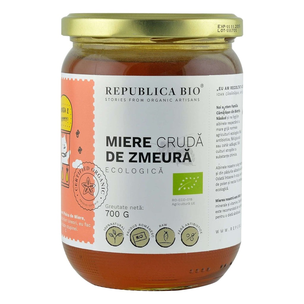 Miere de Zmeura eco, 700g, Republica Bio