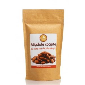 Migdale coapte cu sare roz de Himalaya, 125g, Nature's Sense